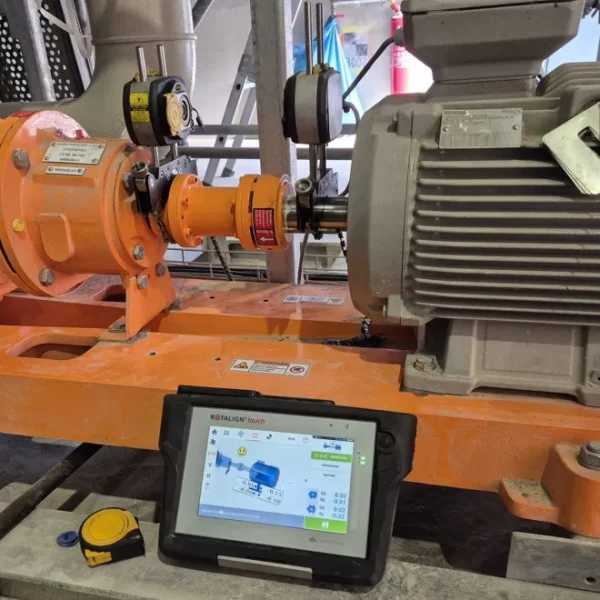 Alignement laser sur un équipement industriel